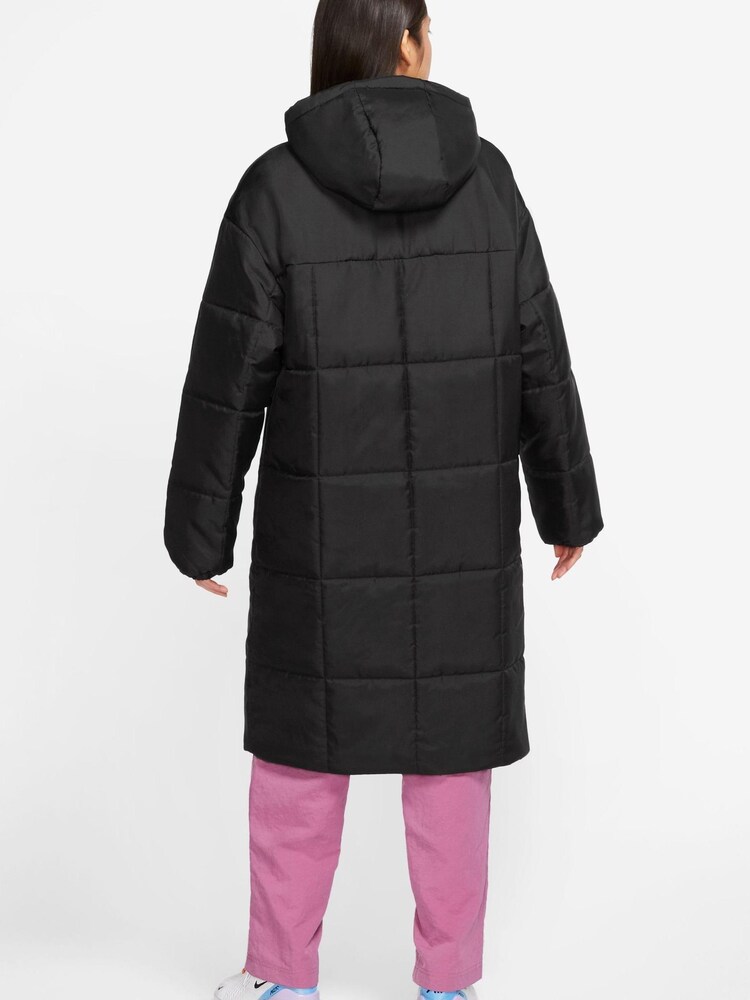 Nike Black Therma Fit Long Line Puffer Coat - Image 2 of 3