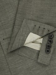Reiss Sage Riva Slim Fit Double Breasted Wool-Linen Blazer - Image 8 of 9