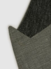 Reiss Sage Riva Slim Fit Double Breasted Wool-Linen Blazer - Image 9 of 9