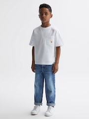 Reiss White Seville Junior Motif Cotton T-Shirt - Image 3 of 7