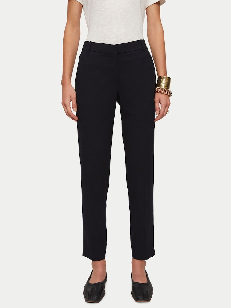 Jigsaw Blue Crosshatch Palmer Trousers - Image 1 of 5