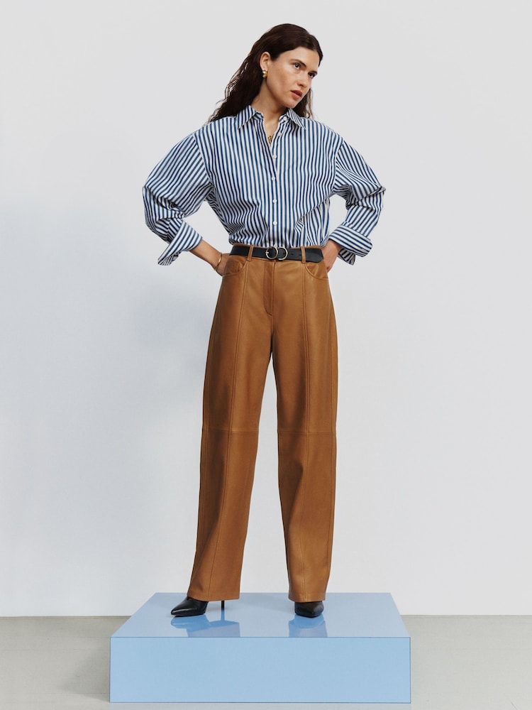 Jigsaw Cotton Poplin Stripe Shirt - Image 2 of 3
