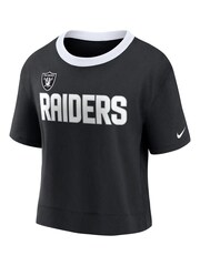Nike Black 100% Cotton NFL Fanatics Womens Las Vegas Raiders High Hip Fashion Top Womens - Image 1 of 3