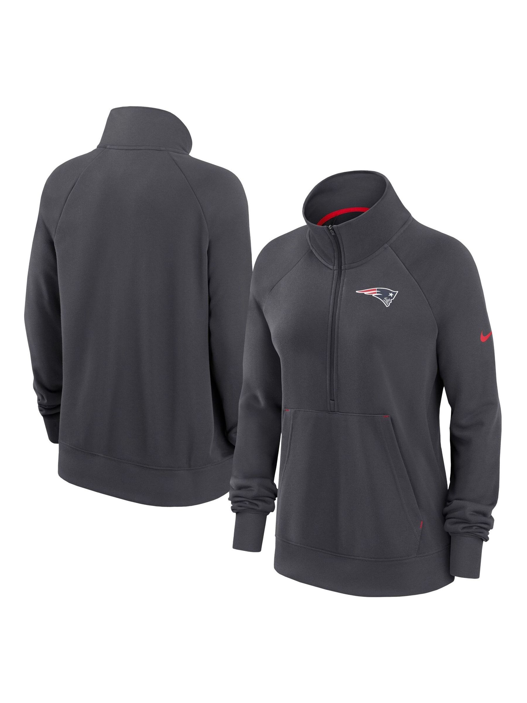 nike grey half zip women's