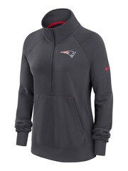 Nike Grey Grey NFL Fanatics Womens New England Patriots Dri-FIT Half Zip Sweatshirt Womens - Image 3 of 3