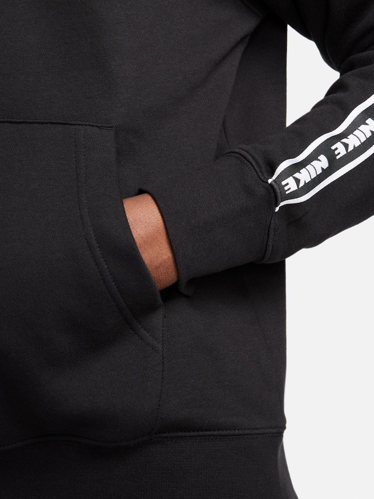 Nike Black Club Fleece Hooded Tracksuit - Image 5 of 9