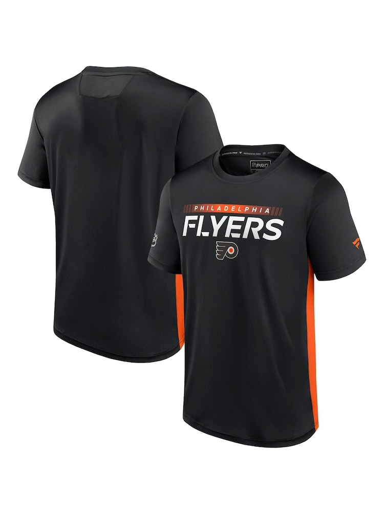 Philadelphia Flyers Fanatics Branded Authentic Pro Short Sleeve Tech Black T-Shirt - Image 3 of 3