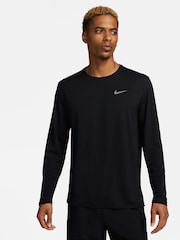 Nike Black Dri-FIT Miler Long Sleeve Running Top - Image 1 of 5