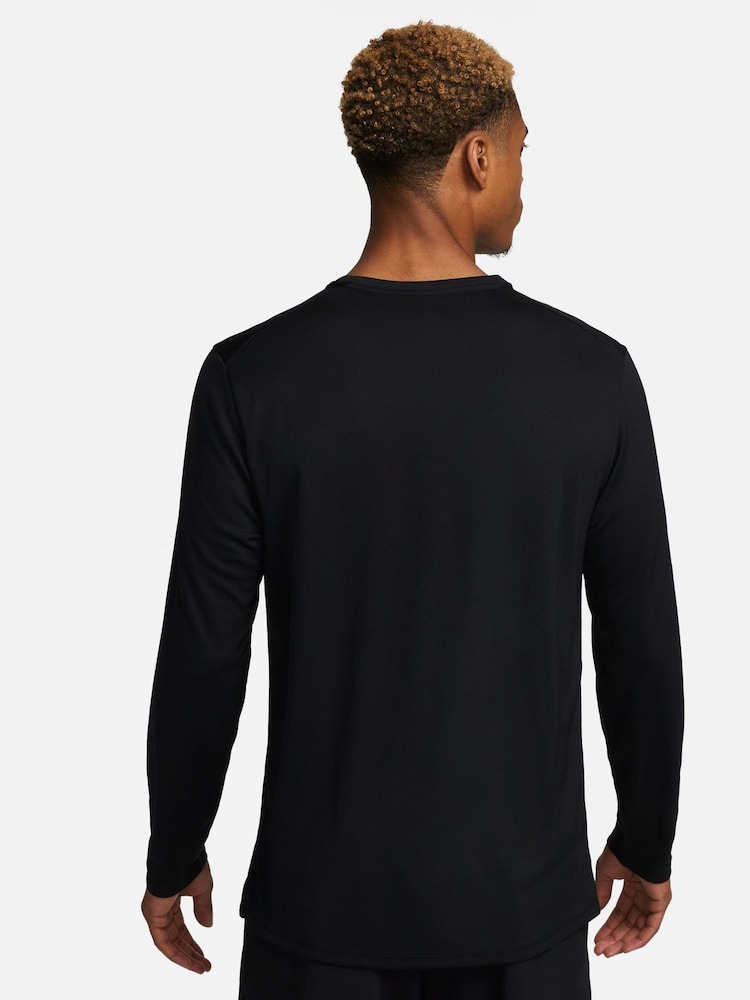 Nike Black Dri-FIT Miler Long Sleeve Running Top - Image 2 of 5