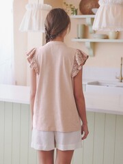 Pink Broderie Frill T-Shirt - Image 3 of 6