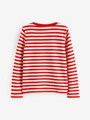 Red/White Santa Sequin Christmas Long Sleeve T-Shirt (3-16yrs) - Image 6 of 7
