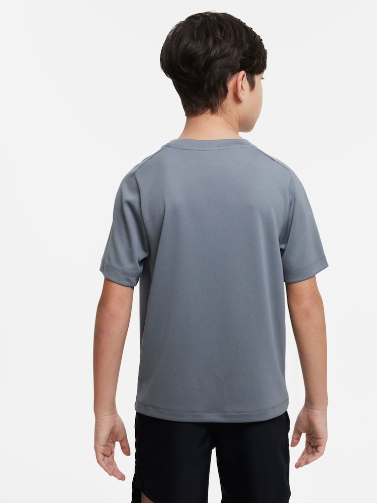 Nike Grey Dri-FIT Multi Graphic Training T-Shirt - Image 2 of 4 Nike Grey Dri-FIT Multi Graphic Training T-Shirt - Image 2 of 4