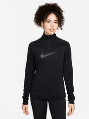Nike Black Dri-FIT Swoosh Half-Zip Running Top - Image 1 of 5