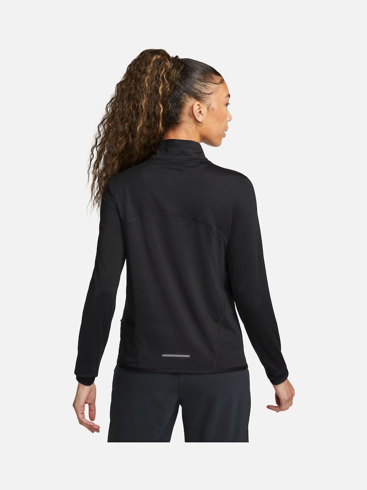Nike Black Dri-FIT Swift Element UV Half Zip Running Top - Image 2 of 5