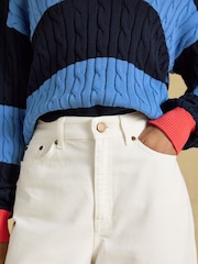 Ecru - Joules Relaxed Fit -korkeavyötäröiset farkut - Kuva 6 / 9