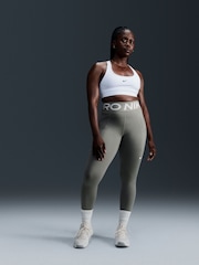 Nike White Swoosh Light-Support Sports Bra - Image 1 of 7