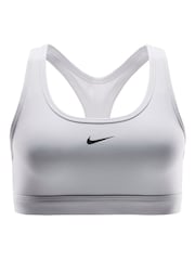 Nike White Swoosh Light-Support Sports Bra - Image 7 of 7