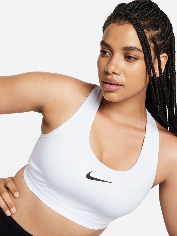 Wit - Nike Swoosh High Support Non-Padded Adjustable Sports Bra - Image 3 of 9