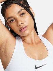 Nike White Swoosh High Support Non-Padded Adjustable Sports Bra - Image 4 of 9