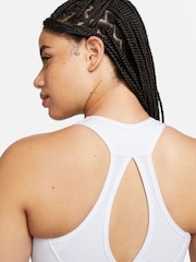 Nike White Swoosh High Support Non-Padded Adjustable Sports Bra - Image 5 of 9