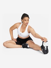Nike White Swoosh High Support Non-Padded Adjustable Sports Bra - Image 7 of 9