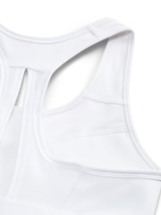 Nike White Swoosh High Support Non-Padded Adjustable Sports Bra - Image 9 of 9