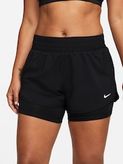 Nike Black Dri-FIT One Mid Rise 3" 2-in-1 Shorts - Image 3 of 8