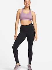 Nike Purple Dri-FIT Medium Swoosh Support Padded Bra - Image 1 of 6
