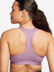 Nike Purple Dri-FIT Medium Swoosh Support Padded Bra - Image 3 of 6