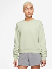Nike Mint Green Dri-FIT One Long-Sleeved Crew-Neck Top - Image 1 of 3