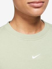 Nike Mint Green Dri-FIT One Long-Sleeved Crew-Neck Top - Image 3 of 3