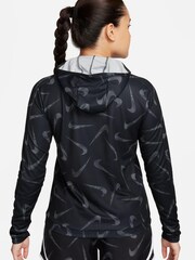 Nike Black Swoosh Print Pacer Hooded Jacket - Image 2 of 7