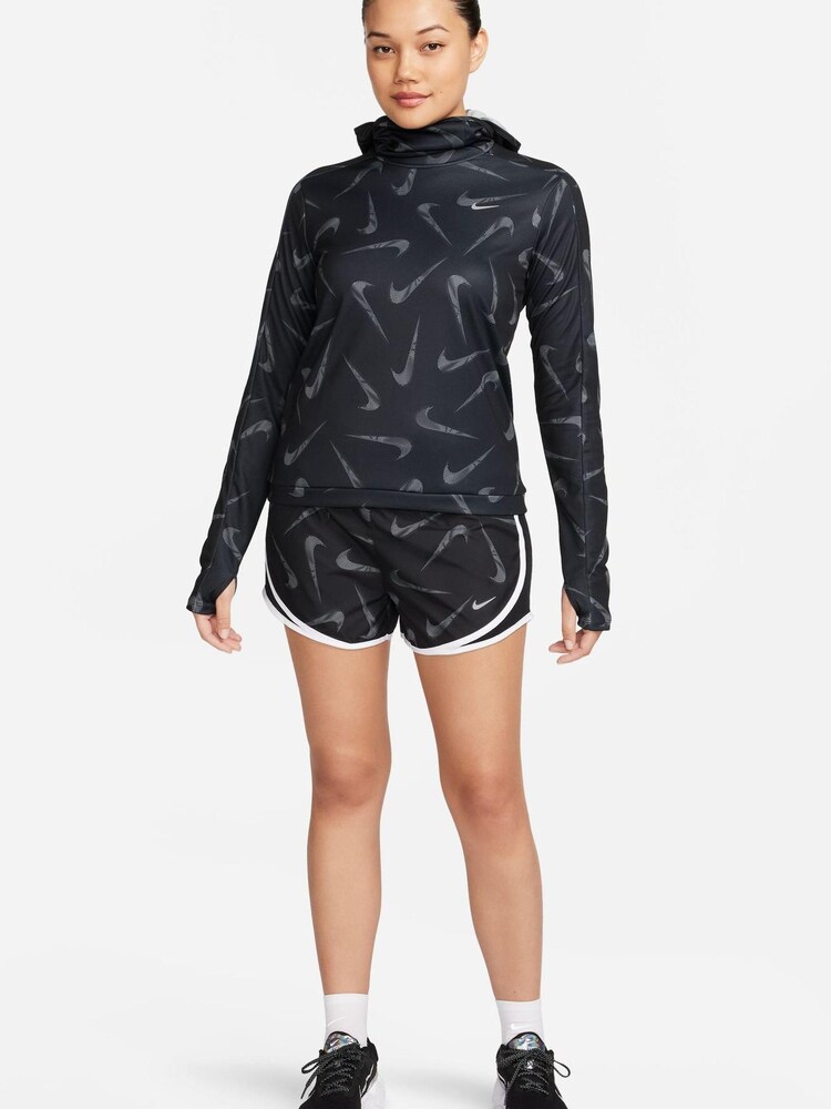 Nike Black Swoosh Print Pacer Hooded Jacket - Image 3 of 7