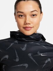 Nike Black Swoosh Print Pacer Hooded Jacket - Image 4 of 7