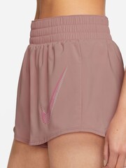 Nike Pink Dri-FIT One Swoosh Mid Rise Running Shorts - Image 3 of 4