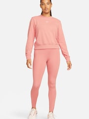 Nike Pink Dri-FIT One Long-Sleeved Crew-Neck Top - Image 3 of 4