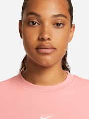Nike Pink Dri-FIT One Long-Sleeved Crew-Neck Top - Image 4 of 4