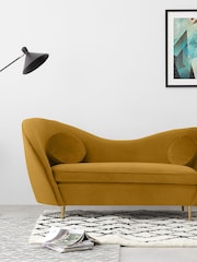 MADE.COM Modern Velvet Saffron Kooper 2 Seater Sofa - Image 2 of 8