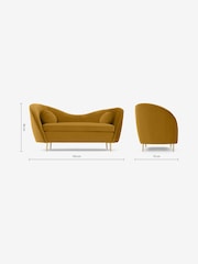 MADE.COM Modern Velvet Saffron Kooper 2 Seater Sofa - Image 7 of 8