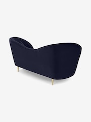 MADE.COM Modern Velvet Midnight Blue Kooper 2 Seater Sofa - Image 3 of 4