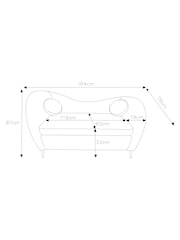 MADE.COM Soft Boucle Paper White Kooper 2 Seater Sofa - Image 7 of 7