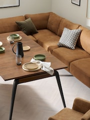 MADE.COM Tan Jarrod Leather Left Hand Facing Corner Sofa - Image 2 of 8