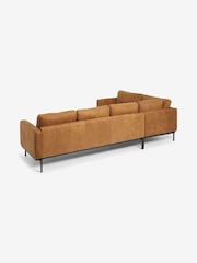 MADE.COM Tan Jarrod Leather Left Hand Facing Corner Sofa - Image 5 of 8