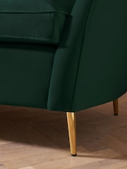 MADE.COM Modern Velvet Bottle Green Kooper 2 Seater Sofa - Image 3 of 5