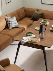 MADE.COM Tan Jarrod Leather Right Hand Facing Corner Sofa - Image 2 of 7