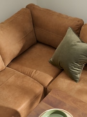 MADE.COM Tan Jarrod Leather Right Hand Facing Corner Sofa - Image 3 of 7
