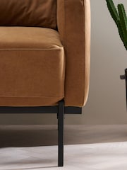 MADE.COM Tan Jarrod Leather Right Hand Facing Corner Sofa - Image 4 of 7