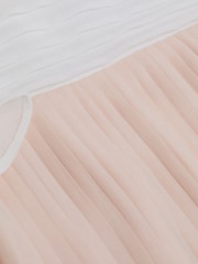 Reiss Pink Dina 9-14 yrs Pleated Metallic Dress - Image 5 of 5