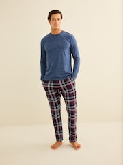Grey/Plum Purple Cosy Motionflex Pyjama Sets 2 Pack - Image 2 of 10