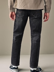 Black Straight Belted Authentic Jeans - Image 2 of 9
